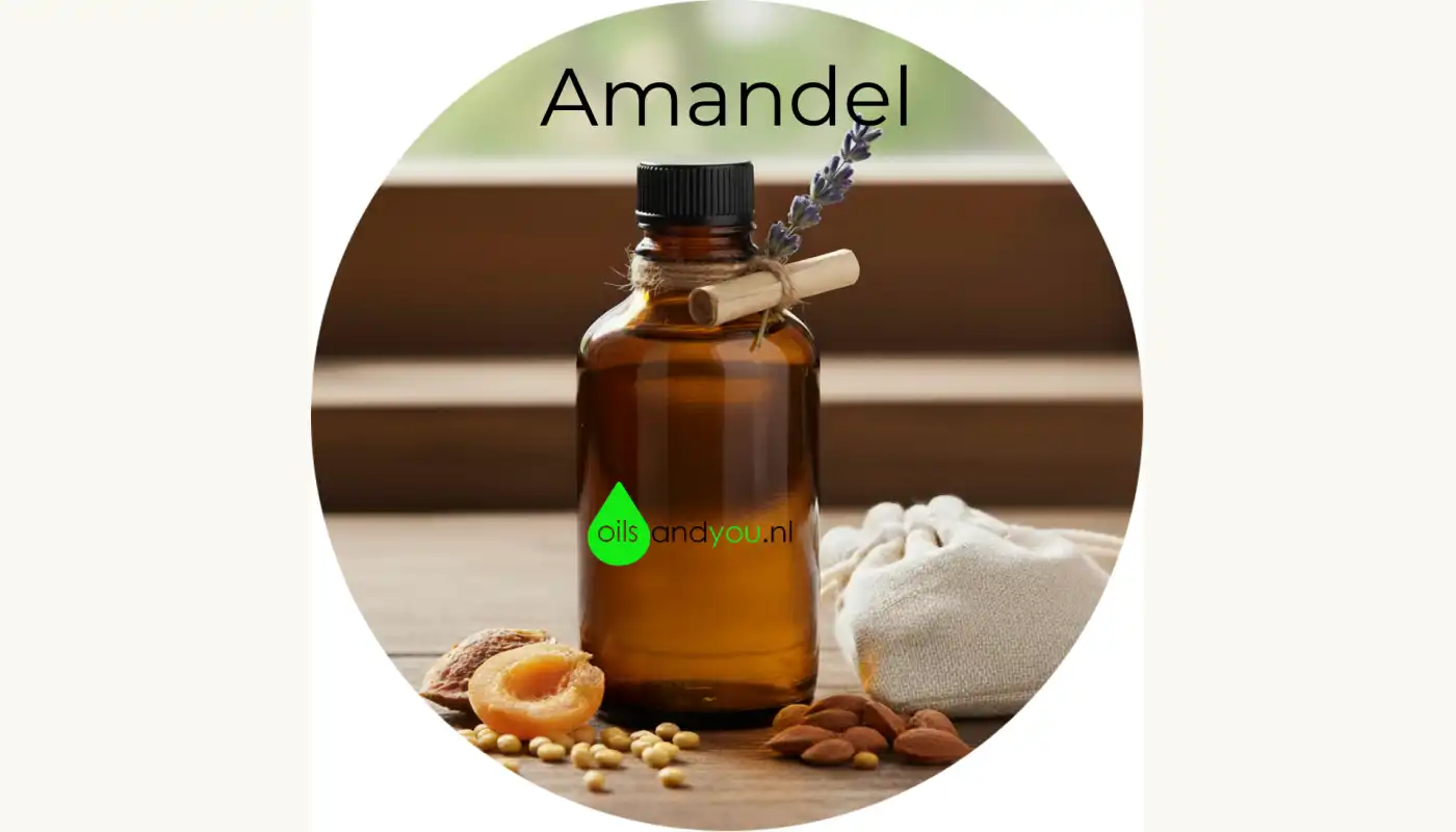Amandelolie koudgeperst, natuurlijke basisolie voor de verzorging van een droge, gevoelige en rijpere huid.