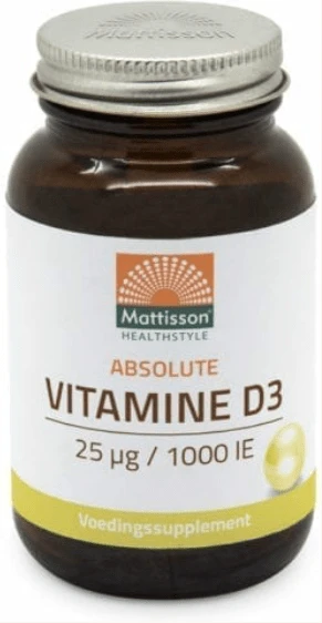 Absolute Vitamine D3 25mcg 1 Absolute Vitamine D3 25mcg van Mattisson