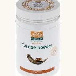 Absolute Carobe Poeder Bio heeft een zoete smaak en is zoeter dan cacao en wordt ook veel als vervanger van of in combinatie met cacao gebruikt.