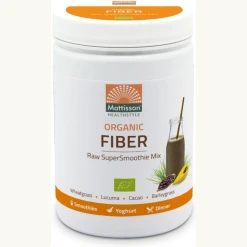 Absolute Supersmoothie Fiber Bio Mixen is een lijn van 6 producten, elk met een unieke samenstelling. Fiber en vezels Bio mix. Verpakt per 300 gram