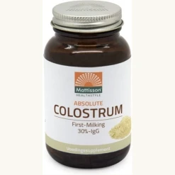 Absolute Colostrum 400 mg is afkomstig van koeien en wordt binnen 12 uur na het kalveren afgenomen. Het bevat een hoge concentratie aan immuun globulinen, mineralen, vitaminen en eiwitten en bevordert het natuurlijke afweersysteem. 90 caps van 400mg