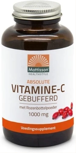 Vitamine C Gebufferd 1000mg met Rozenbottel 1 Vitamine C Gebufferd 1000mg met Rozenbottel. Absolute Vitamine C-1000 Gebufferd is een combinatie van vitamine C, Magnesium en rozenbottelpoeder.