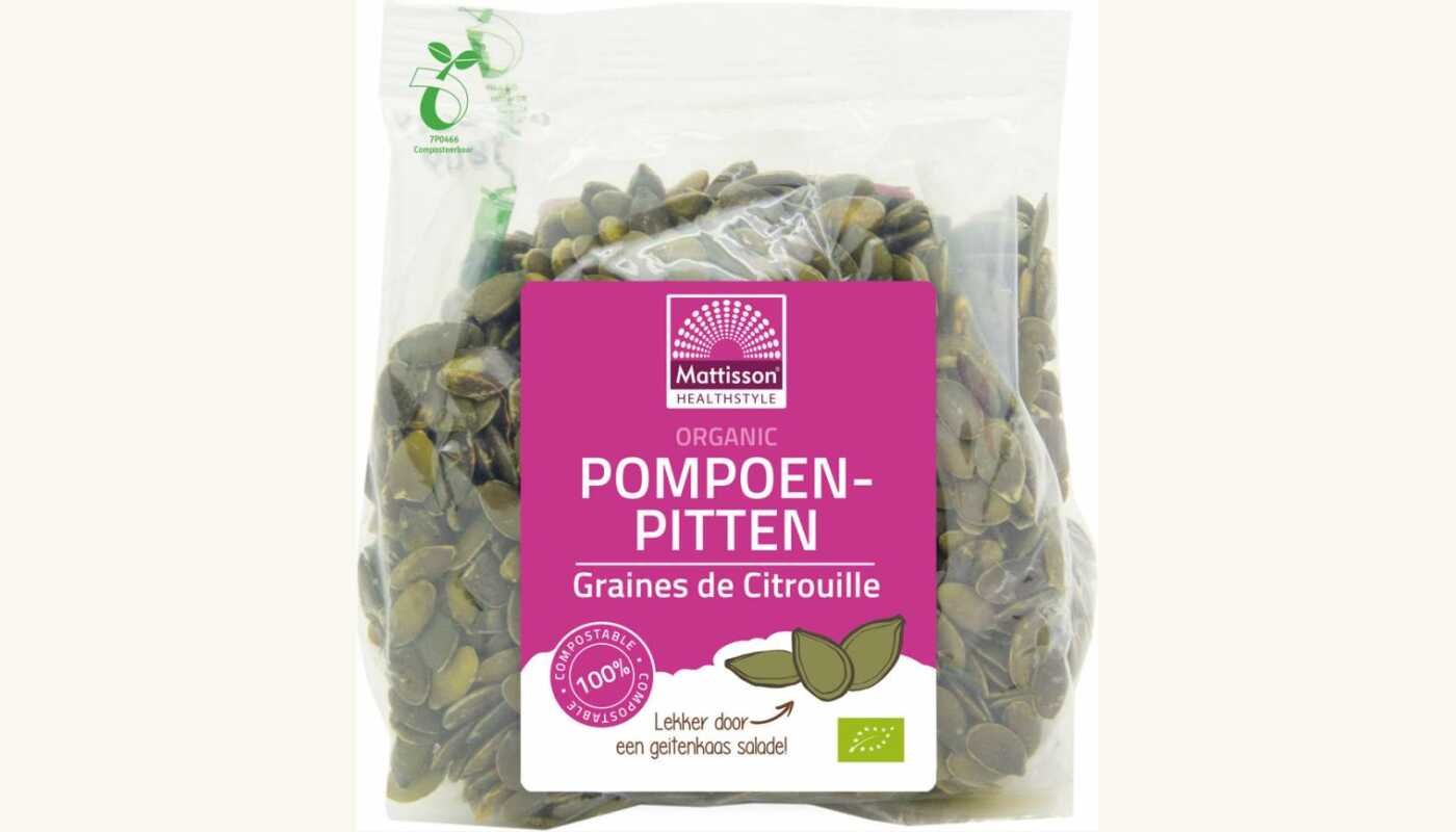 Pompoenpitten BIO, hebben een gunstige invloed op de gezondheid van de prostaat en urinewegen* en, zijn een bron van Magnesium 200 gram