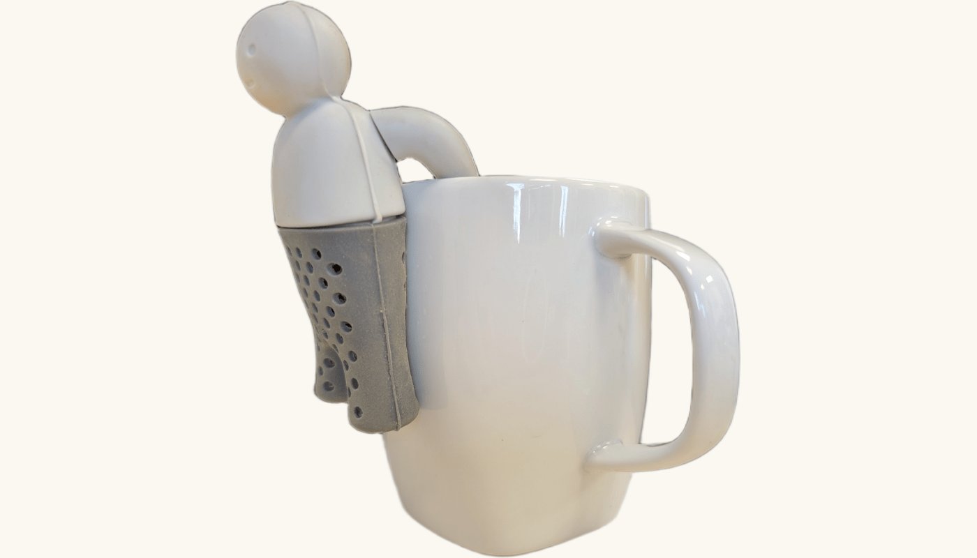 Theezeef siliconen grijs