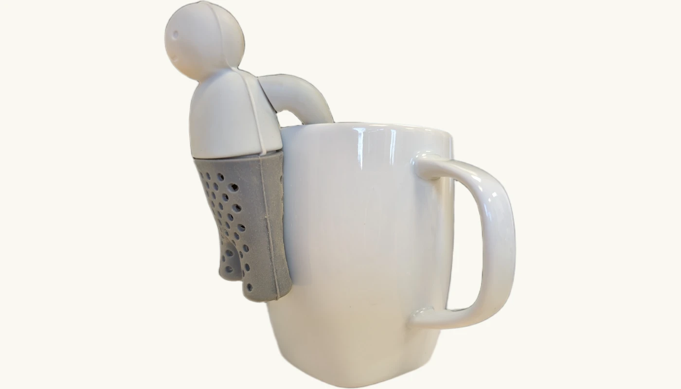 Theezeef siliconen grijs