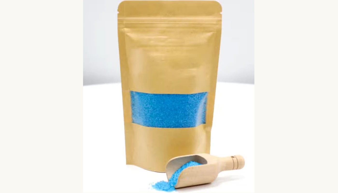 Home 1 Badzout Total Unwind met lavendel en zoete sinaasappel, zak van 300 gram.