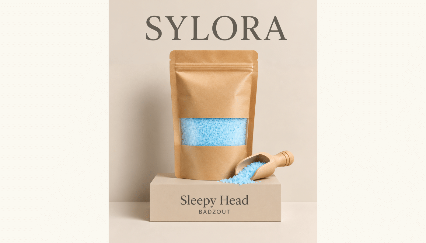 Home 1 Badzout Sleepy Head met lavendel en Spaanse marjolein, zak van 300 gram.